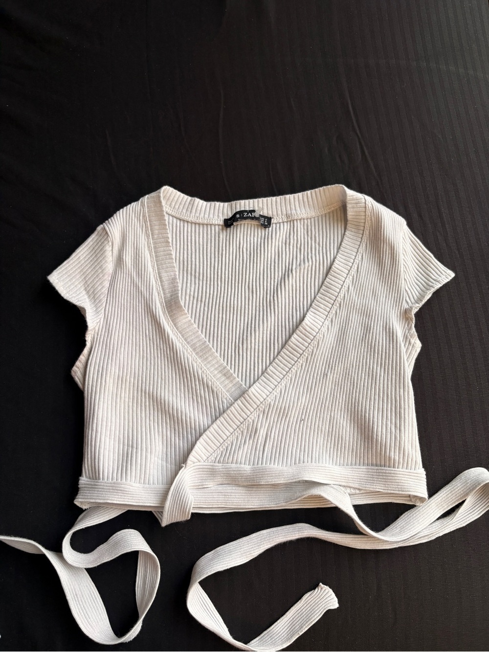 Zaful White Ribbed Tank Top